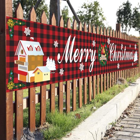 Christmas banner Large banner with inscription Merry Christmas