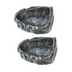 thumbnail image 3 of 2pcs platos de agua reptiles tazones de comida alimentación de platos pequeños tazones de terraium de roca de resina para tortuga de dragón barbudo Rectángulo, 3 of 8