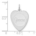 thumbnail image 6 of Auriga Fine Jewelry 14K White Gold Large Heart Disc with Name Charm (L- 19.5mm, W- 16mm) for Women, 6 of 6