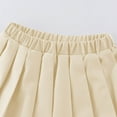thumbnail image 6 of Babcutegg Kid Girls Pleated Skirts Soild Color Elastic Waist Campus Style Girls Outfit Beige Size 4-5, 6 of 7