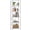 White, variant on 5-Tier Narrow Bookshelf with X-Brace Design, Tall Storage Shelf for Home Office, Living Room, Bathroom - 59.6 Inch