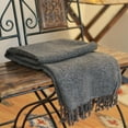 thumbnail image 4 of NOVICA Artisan Handmade Throw Solid Blanket Grey Acrylic India Pillows Stormy Weather 'Grey Dove', 4 of 6