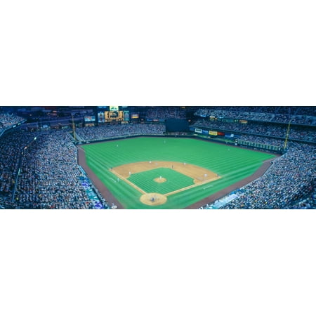 - Turner Field at night World Champion Braves Atlanta Georgia Canvas Art - Panoramic Images (27 x 9)