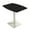 Black Cypress w/Silver Base, variant on 45" Small Boat Bistro Height Table Square Metal Base Bar Table