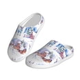 thumbnail image 2 of Wukai Snowy Cottage Holiday Scene Print Women's Indoor Bedroom Slipper Slip On Shoes, Unisex House Shoes with Anti-Skid Sole for Men, Gift for Women Men-11, 2 of 7
