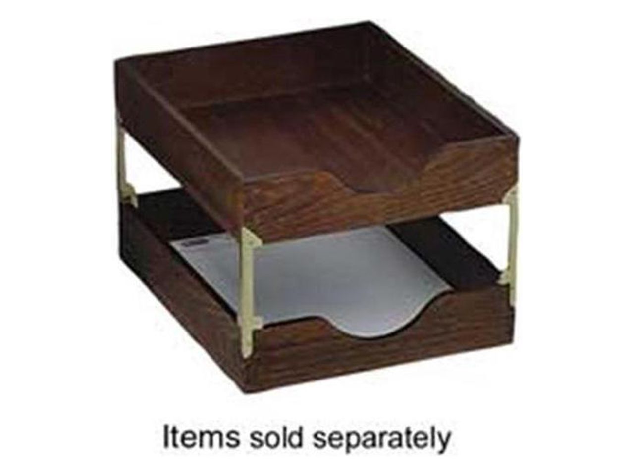 Carver Walnut Finish Solid Wood Desk Trays - image 3 of 9