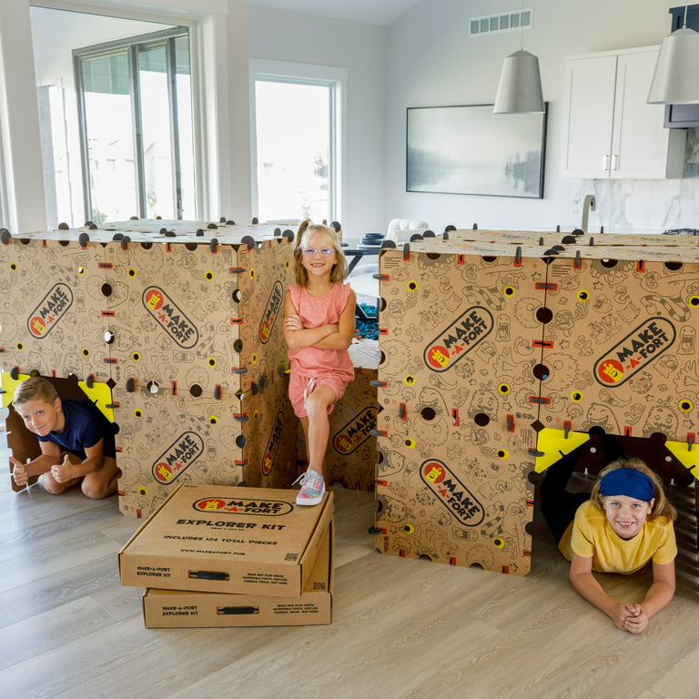 Make-A-Fort Explorer Kit - Build Really Big Forts for Kids - Endless Play  for Ages 4 and Up - Build Incredible Forts, Mazes, Tunnels, and More 