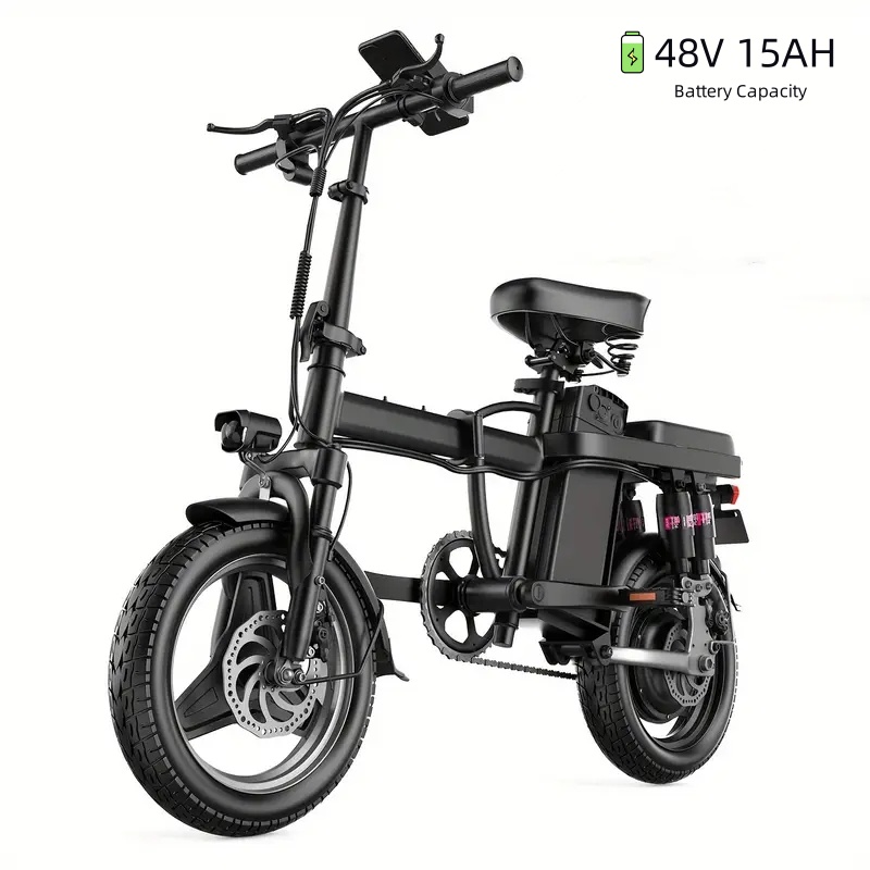 Electric Bike for Adults, E Bike with 48V/15Ah Removable Battery 14''4.0'' Fat Tire Folding Electric Bicycle with 400W Motor 20MPH/35Miles Mountain E Bike for Men Women, UL2849 Certified