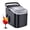 Black-26Lbs Bullet Ice, variant on 26 Pound Bullet Ice Machine And Mini Refrigerator, Compact And Portable, Self-Cleaning Sonic Ice Maker with Ice Scoop And Basket, Perfect for Backyard BBQ, Camping, Outdoor Party, Kitchen, Black