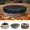 BLACK, variant on 51-74.8" Round Fire Pit Cover Heavy Duty 600D Oxford Outdoor Firepit Cover with Adjustable Buckle Strap for In-Ground -In Stone/Gas Fire Pits (BLACK, 51")