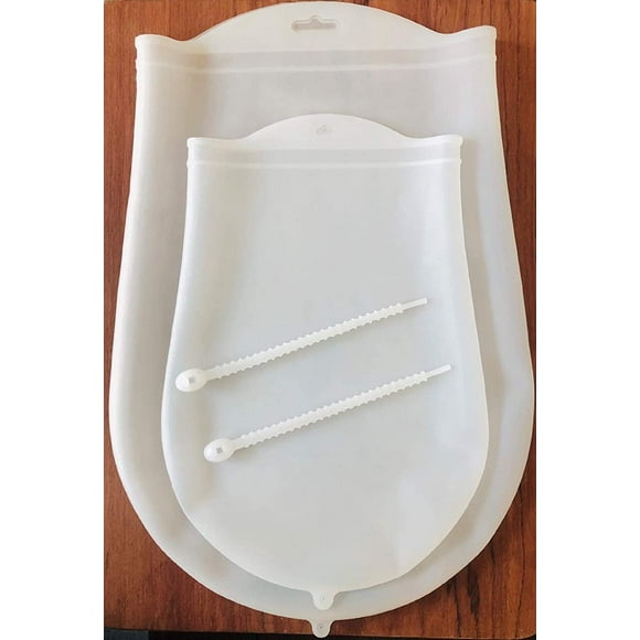 2 Pcs Sac de Pétrissage en Silicone/mélangeur de Pâte Polyvalent pour Pâtisserie, Pain, Purée de Pommes de Terre et Pizza/ustensiles de Cuisson de Qualité Supérieure et Sac de Conservation de Cuisine en Silicone/outil de Cuisson Multifonctionnel Non Toxique Parfait