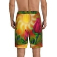 thumbnail image 4 of Lsque Rose Psychedelic Mens Sleep Pajama Shorts,Short Pajama Pants, Cotton Ultra-Soft Knit-XX-Large, 4 of 9
