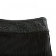 thumbnail image 6 of Women Sleeveless Crop Top + Hip Skirt Sequin Tassel Fringe Skirt Hip Scarf Rave Skirt Belly Dance Costume for Women, 6 of 7