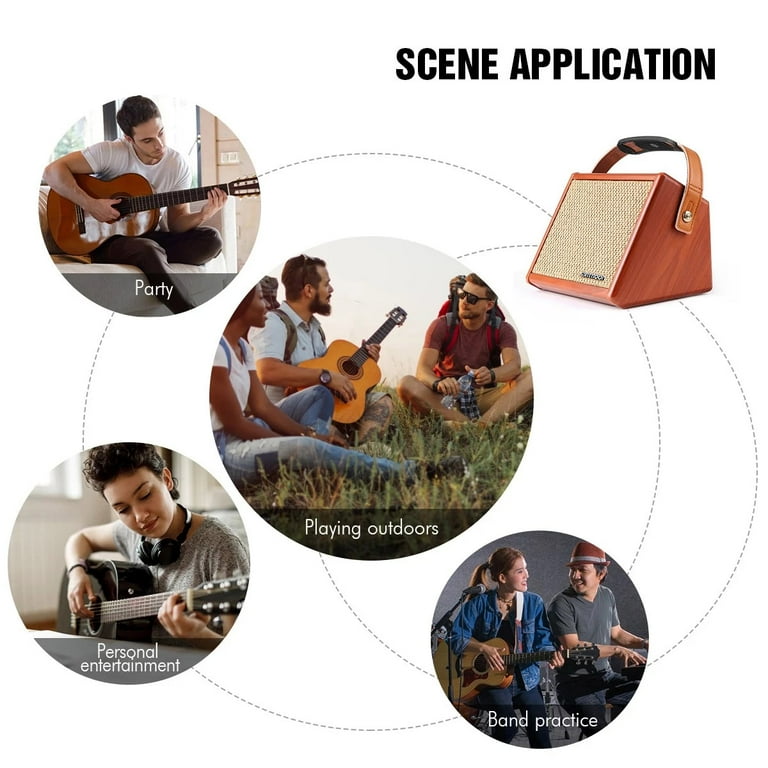 Acoustic guitar amplifier sale with microphone input