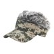 thumbnail image 2 of Gorra de Béisbol Macarena con Peluca de Pelo Falso Gris para Hombre, 2 of 6