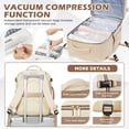 thumbnail image 6 of SYCNB Large Travel Backpack for Women & Men, Airline-Approved Carry-On Personal Item Bag, Waterproof Essentials Weekender overnight Backpacks for Work Business Trips, Khaki, 6 of 7