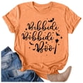 thumbnail image 4 of Graphic Tees for Women T-Shirts Bibbidi Bobbidi Shirt Women Cute Halloween T Shirt Funny Letter Print Tees Casual Tee Tops Orange S, 4 of 4