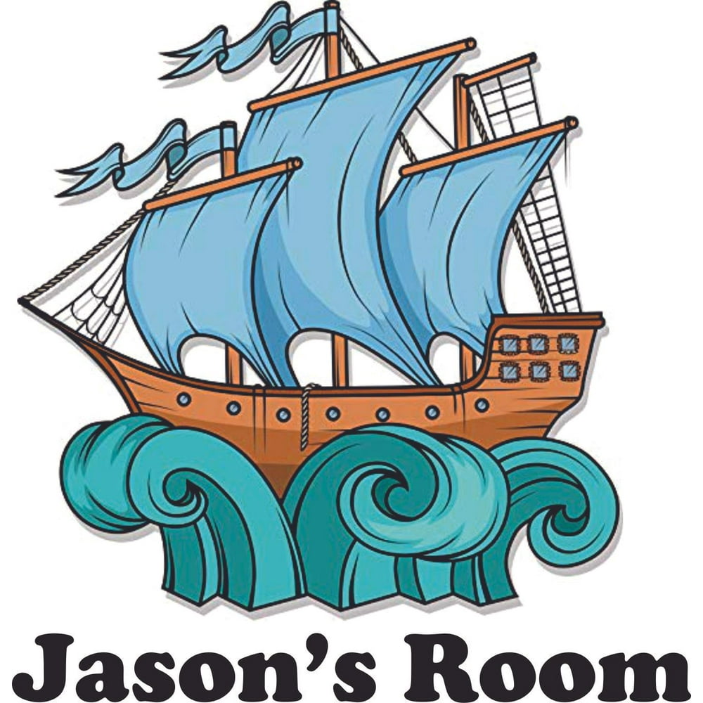Pirate Ship on Waves Personalized Name