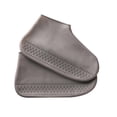 thumbnail image 3 of Fundas impermeables de silicona para zapatos para la lluvia, botas de lluvia cubren chanclos, cubrezapatos reutilizables, protectores de zapatos cómod Gris L, 3 of 8