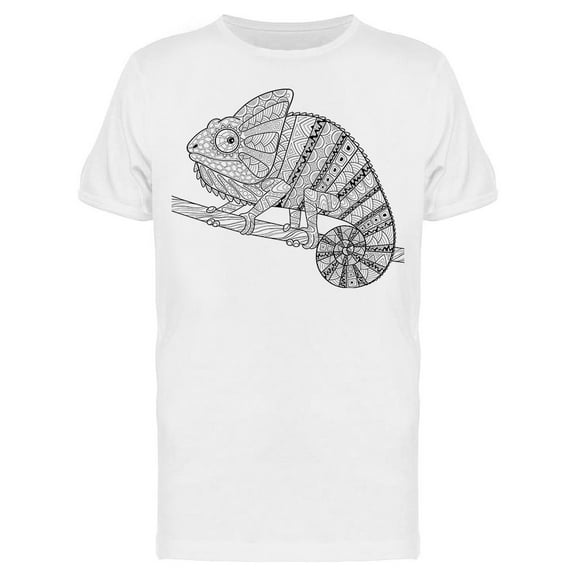 Chameleon Doodle Art T-Shirt Men -Image by Shutterstock, Male Large