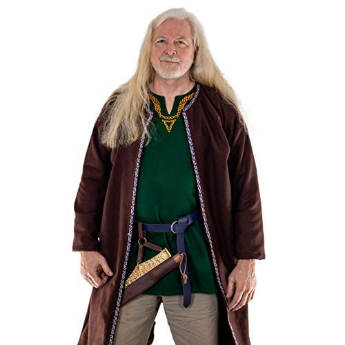 Mythrojan Green Wool Medieval Viking Shirt Renaissance Men Tunic
