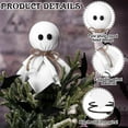 thumbnail image 4 of Ghost Tree Topper, Miniature Halloween Ornament for Christmas Tree, Scary Party Supplies, Spectral Home Decor, Gothic Festive Tree Accent, 4 of 9