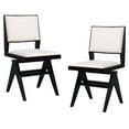 thumbnail image 1 of Costway Mid Century Modern Dining Chairs Set of 2 Faux Sherpa Upholstered Dinner Chairs, 1 of 8