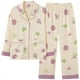 thumbnail image 5 of Pijama de primavera y otoño para mujer, cárdigan de manga larga de algodón, ropa exterior holgada informal, conjunto de ropa para el hogar de otoño e invierno, 5 of 5