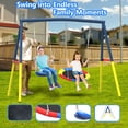 thumbnail image 5 of Mersco 10FT Heavy Duty Trampoline with Enclosure Net , Swing Set Outdoor Big Trampoline for Backyard,Kids Trampoline with Basketball Hoop,Birthday and Holiday Gifts for Kids,Blue, 5 of 12