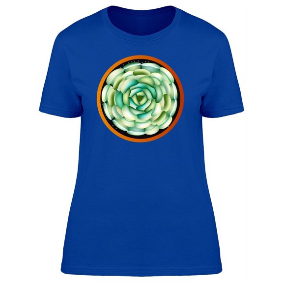 Lovely Green Succulent T-Shirt Women -Image by Shutterstock, Female Large