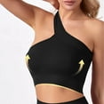 thumbnail image 4 of WCMZJ Womens One Shoulder Sports Bra Sleeveless One Strap Low Impact Asymmetrical Workout Yoga Tops, 4 of 9