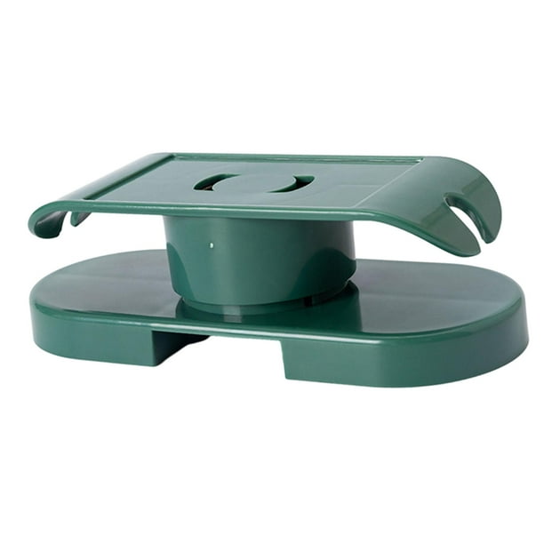 Soporte para regleta de enchufes de pared para gestión de cables en oficinas, baños y cocinas. Verde