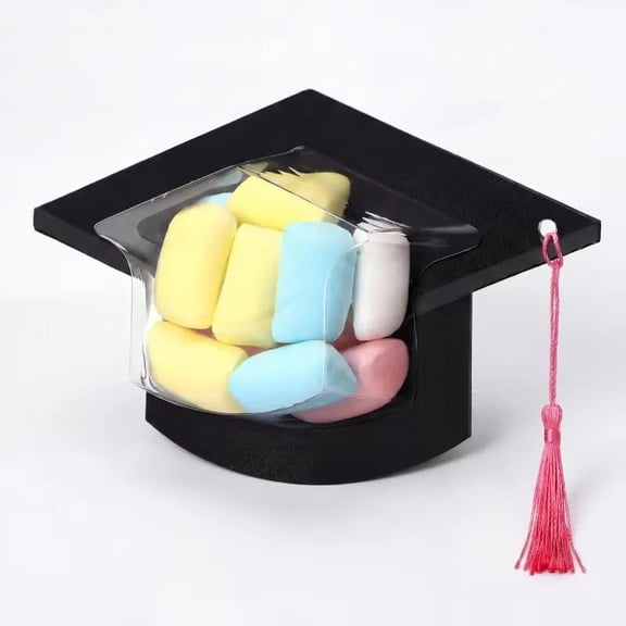 Graduation Cap Candy Cards – Greeting Card and Clear Dome Chocolate Holder – 2026 Class Design – Quantity Options: 1 Pack