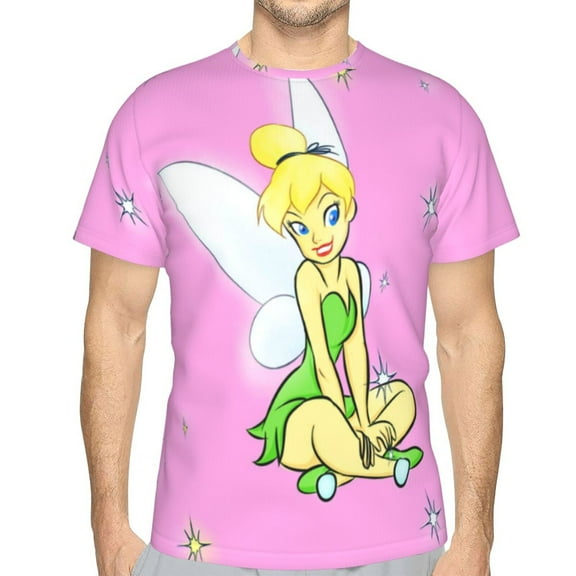 Unisex Adult Tinker Bell T-Shirts, 3D Graphic Novelty Shirts Crewneck Short Sleeve Tees for Men Women