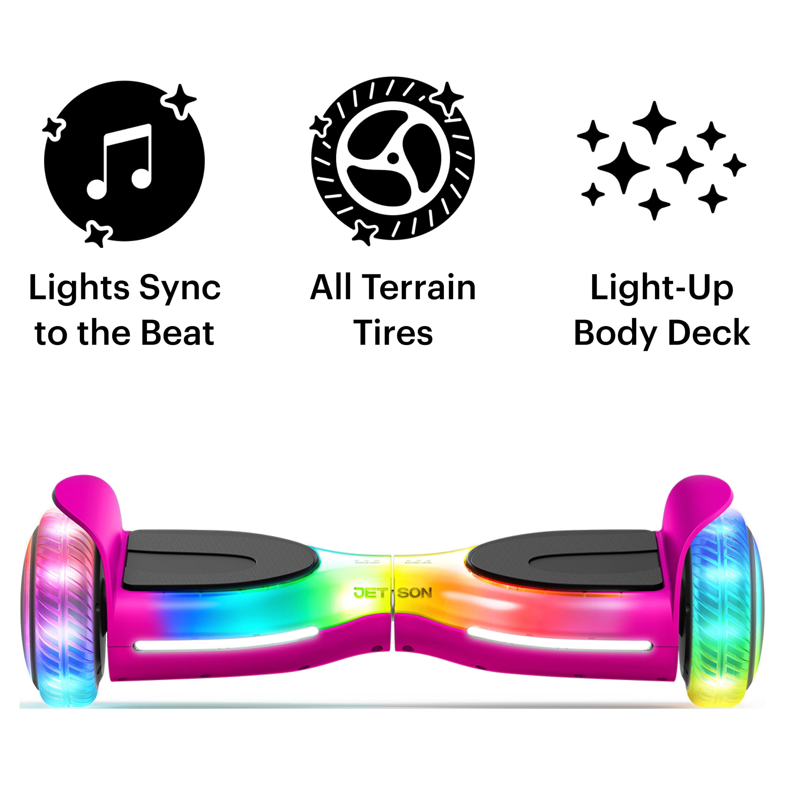 Jetson Hali X Luminous Extreme-Terrain Hoverboard, Pink