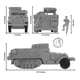 thumbnail image 2 of Vehículo de juguete BMC Toys M3 Halftrack WW2 17 cm de plástico gris, 2 of 7