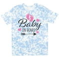 thumbnail image 3 of Inktastic Baby on Board with Arrow Pink Footprints and Hearts T-Shirt, 3 of 5