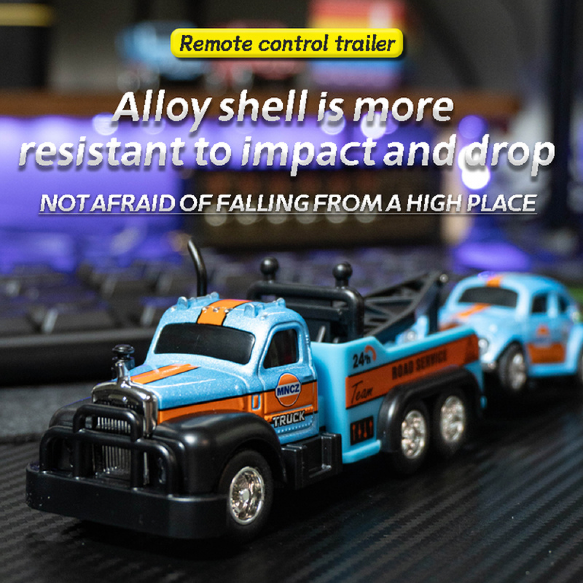 1:64 Scale Mini Alloy Truck RC Car with Lights  2.4Ghz Remote and App Control Toy Car Birthday Christmas Gifts for Kids-Red