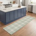 thumbnail image 2 of Hallway Runner Rug 2x6ft Buffalo Plaid Washable Runner Rug Non Slip Non-Shedding Low-Profile Sage Green Olive Farmhouse Gingham Striped Long Bathroom Floor Carpet Rugs for Kitchen Entryway Bedside, 2 of 8