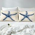 thumbnail image 3 of Erosebridal Starfish Duvet Cover Full Size Ocean Coastal Creature Bedding Set Marine Life Sea Animals Comforter Cover Set Nautical Beach Bedspread Cover,(No Comforter), 3 of 6
