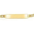 thumbnail image 2 of Floreo 10k Yellow Gold 6mm Solid Pave Curb Personalized Engraved Name Bar Custom ID Bracelet, 2 of 5