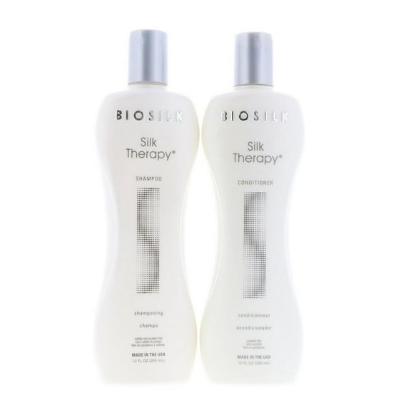 BIOSILK Silk Therapy Duo Set Shampoo and Conditioner - 12 Fl Oz Pack of 2
