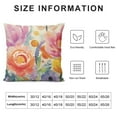 thumbnail image 5 of Fenyluxe Outdoor Throw Pillow Covers Spring Summer Pastel Floral Watercolor Decorative Tropical Cushion Cases Home Porch Décor for Patio Furniture Couch Bed Sofa 22x22in, 5 of 5