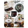 thumbnail image 3 of Black Christmas Cloth Napkins Set of 6 Reusable Dinner Napkins, Winter Elk Cardinal Berry Snowflakes Cocktail Napkin Washable Table Napkins for Wedding/Holiday Party/Baby Shower 20"x20", 3 of 7