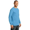 thumbnail image 4 of Port Company Tall Long Sleeve Essential Tee-LT (Aquatic Blue), 4 of 6