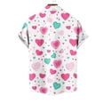thumbnail image 4 of Awdenio Mens Sweatshirt Hawaiian Shirt for Men Casual Button Down Shirt Short Sleeve Valentine's Day Heart Beach Print Tropical Hawaii Shirts, 4 of 4