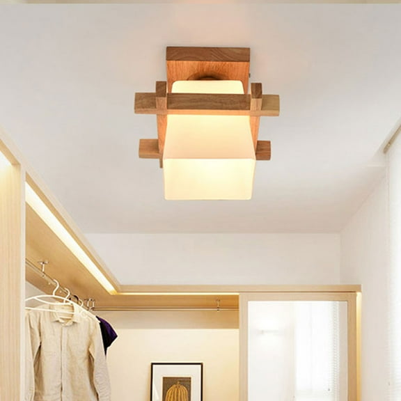 Niceauty Japanese Style Ceiling Light White Wall Lamp Glass Lighting for Home Decor 1Set