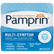 Pamprin Maximum Strength Multi-Symptom Menstrual Pain Relief Caplets, 40 Ct