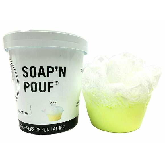 garb2ART Soap'N Pouf Savon à la Main W / Salle de Bain Recyclable Mignon Parfumé Loofahs