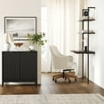 thumbnail image 2 of Nathan James 71804 Jasper Modern Sideboard Storage Accent Cabinet with Fluted Doors, Black Oak, 2 of 8